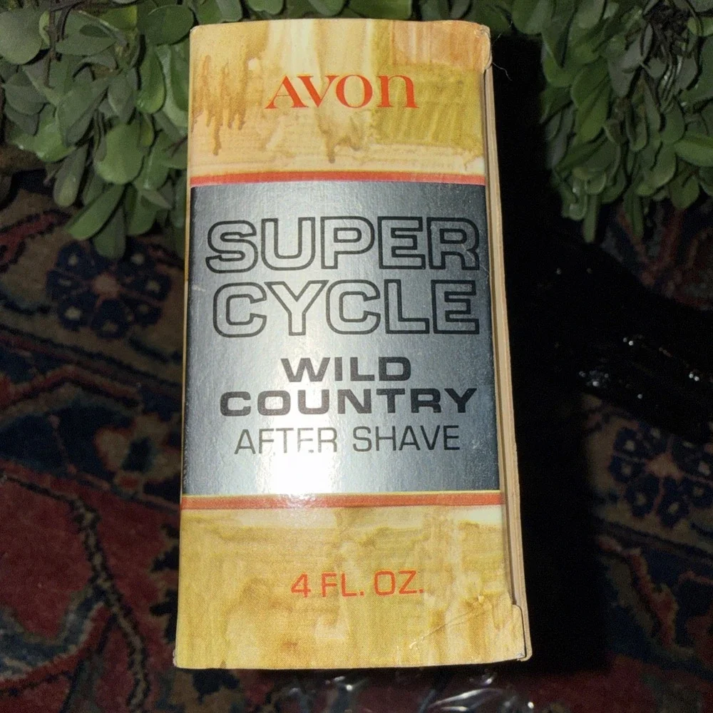 Avon Vintage SUPER‎ CYCLE Wild Country After Shave Glass Motorcycle Decanter NIB